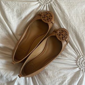 Tan Tory Burch Flats